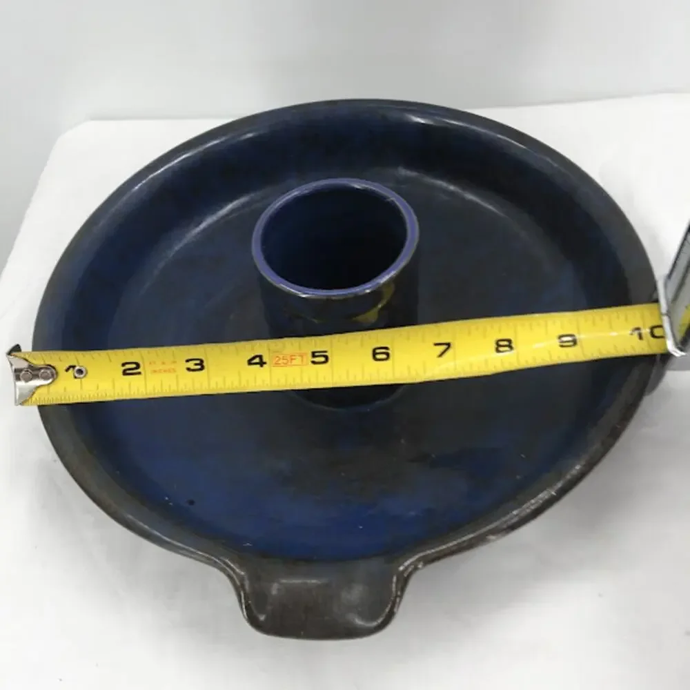 Handmade Art Pottery Whole Vertical Chicken Clay Roaster Pan Casserole